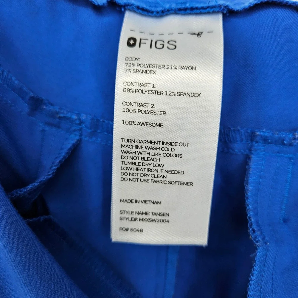 Figs Scrub Pants Mens Extra Large Tansen Jogger Nurses Healthcare Uniforms Blue